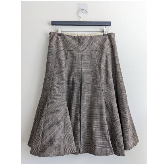 Iris Plaid Wool Skirt - Picture 2 of 10